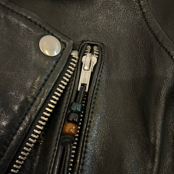 Blk Dnm WKL201 LEATHER JACKET 1,Small Black REG - Picture 7 of 9